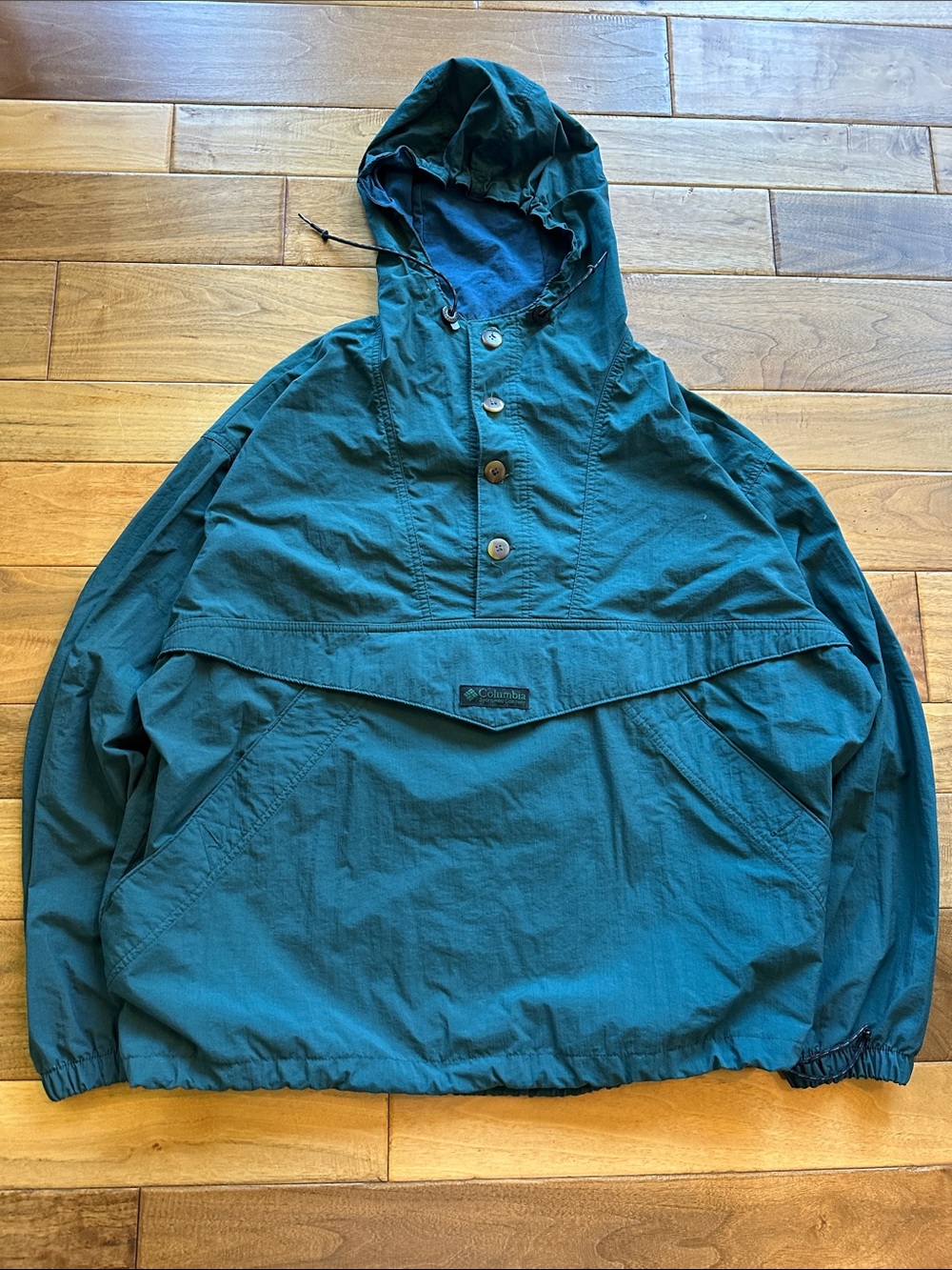 Vtg Columbia anorak windbreak pullover jacket Sz large
